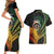 Personalised Vanuatu Independence Day Couples Matching Short Sleeve Bodycon Dress and Hawaiian Shirt July 30 Pig Tusk Long God Yumi Stanap