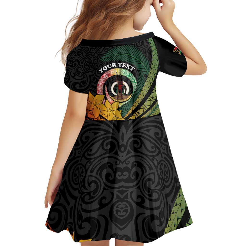 Personalised Vanuatu Independence Day Family Matching Off Shoulder Short Dress and Hawaiian Shirt July 30 Pig Tusk Long God Yumi Stanap