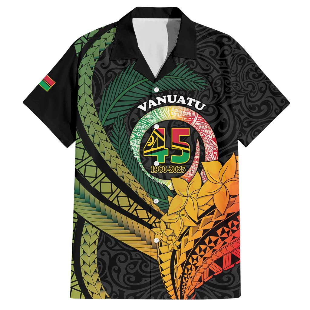 Personalised Vanuatu Independence Day Hawaiian Shirt July 30 Pig Tusk Long God Yumi Stanap
