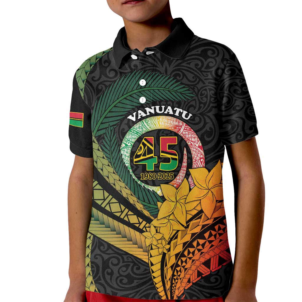 Personalised Vanuatu Independence Day Kid Polo Shirt July 30 Pig Tusk Long God Yumi Stanap
