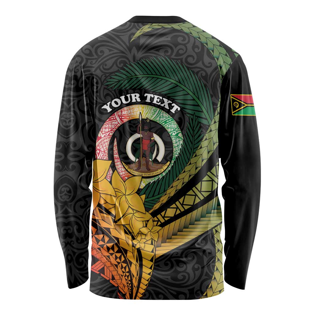 Personalised Vanuatu Independence Day Long Sleeve Shirt July 30 Pig Tusk Long God Yumi Stanap