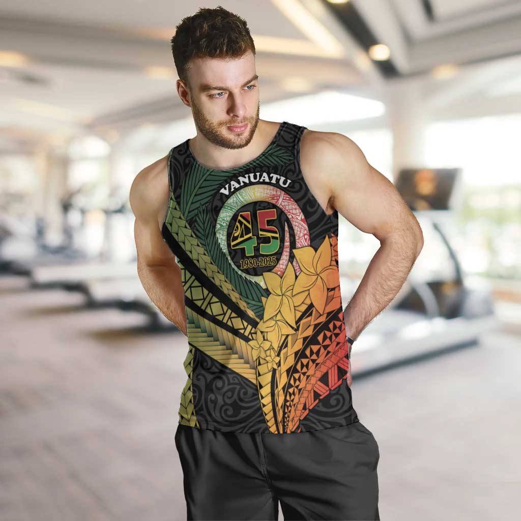 Personalised Vanuatu Independence Day Men Tank Top July 30 Pig Tusk Long God Yumi Stanap