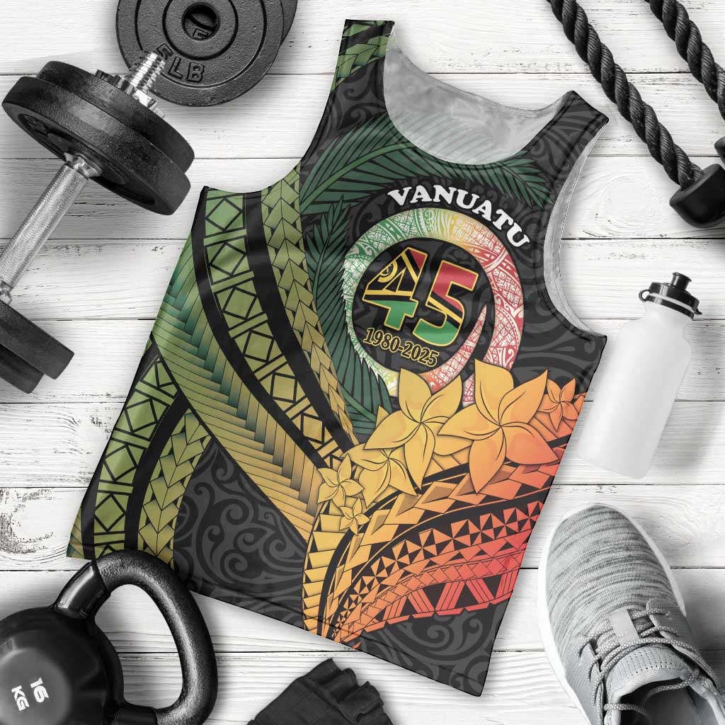 Personalised Vanuatu Independence Day Men Tank Top July 30 Pig Tusk Long God Yumi Stanap