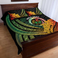 Personalised Vanuatu Independence Day Quilt Bed Set July 30 Pig Tusk Long God Yumi Stanap