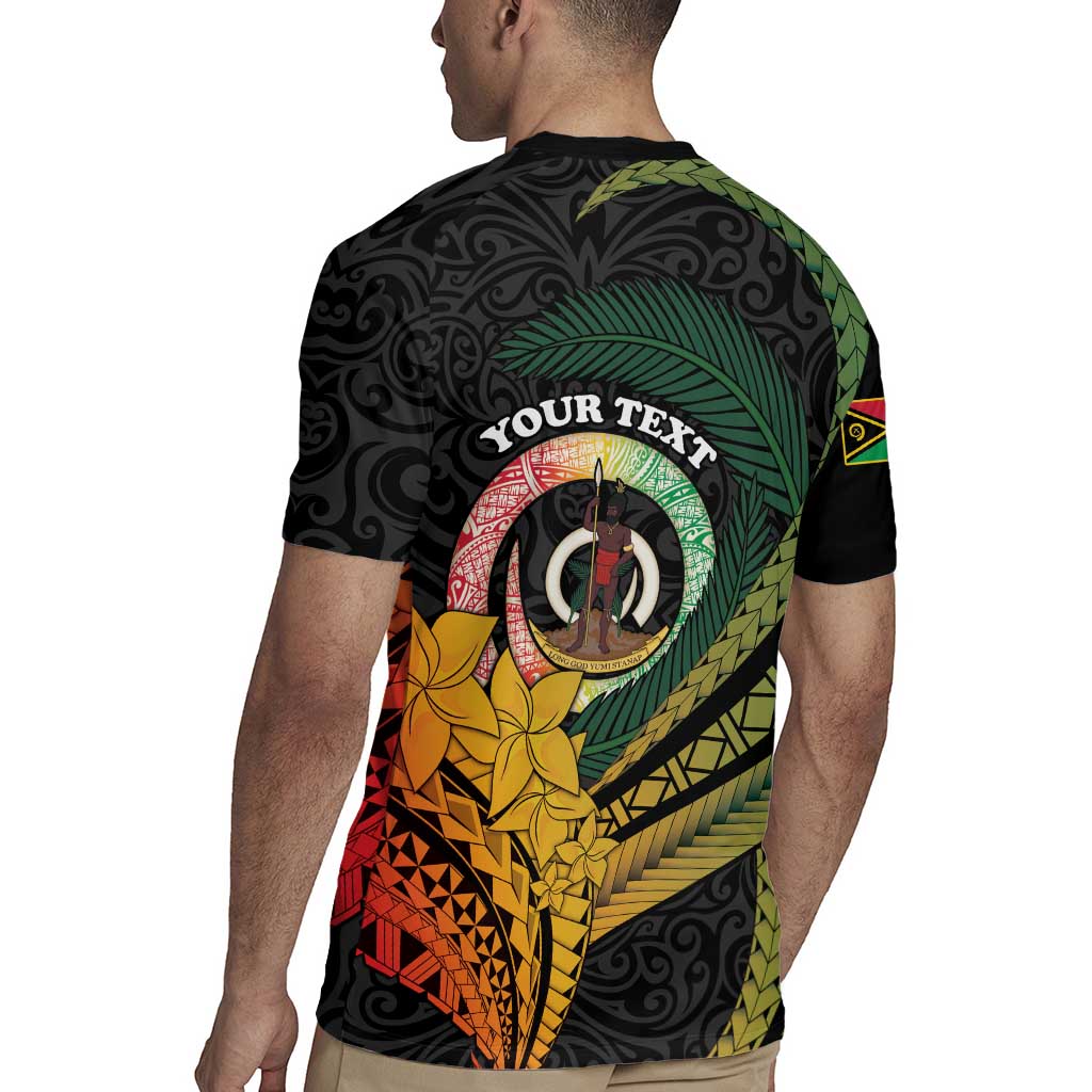 Personalised Vanuatu Independence Day Rugby Jersey July 30 Pig Tusk Long God Yumi Stanap