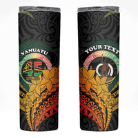 Personalised Vanuatu Independence Day Skinny Tumbler July 30 Pig Tusk Long God Yumi Stanap