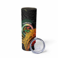Personalised Vanuatu Independence Day Skinny Tumbler July 30 Pig Tusk Long God Yumi Stanap