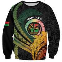 Personalised Vanuatu Independence Day Sweatshirt July 30 Pig Tusk Long God Yumi Stanap