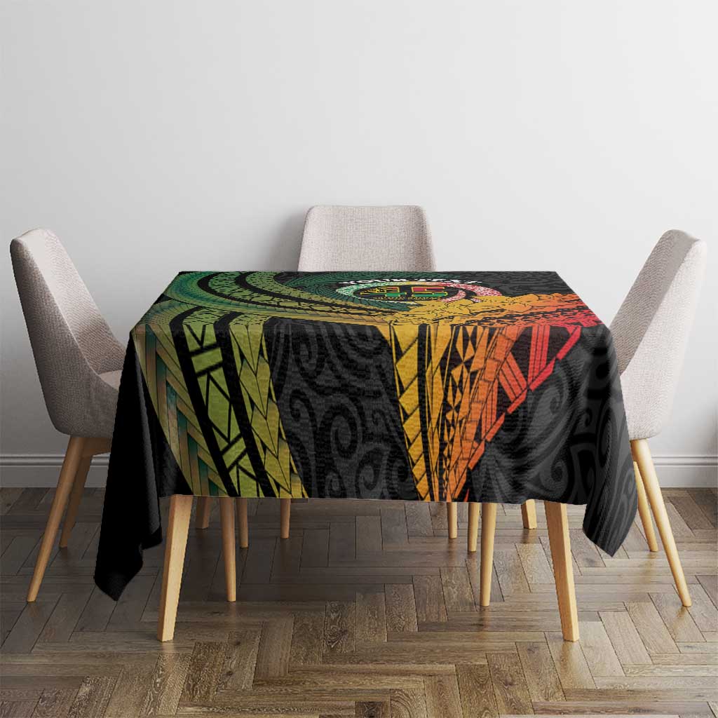 Personalised Vanuatu Independence Day Tablecloth July 30 Pig Tusk Long God Yumi Stanap