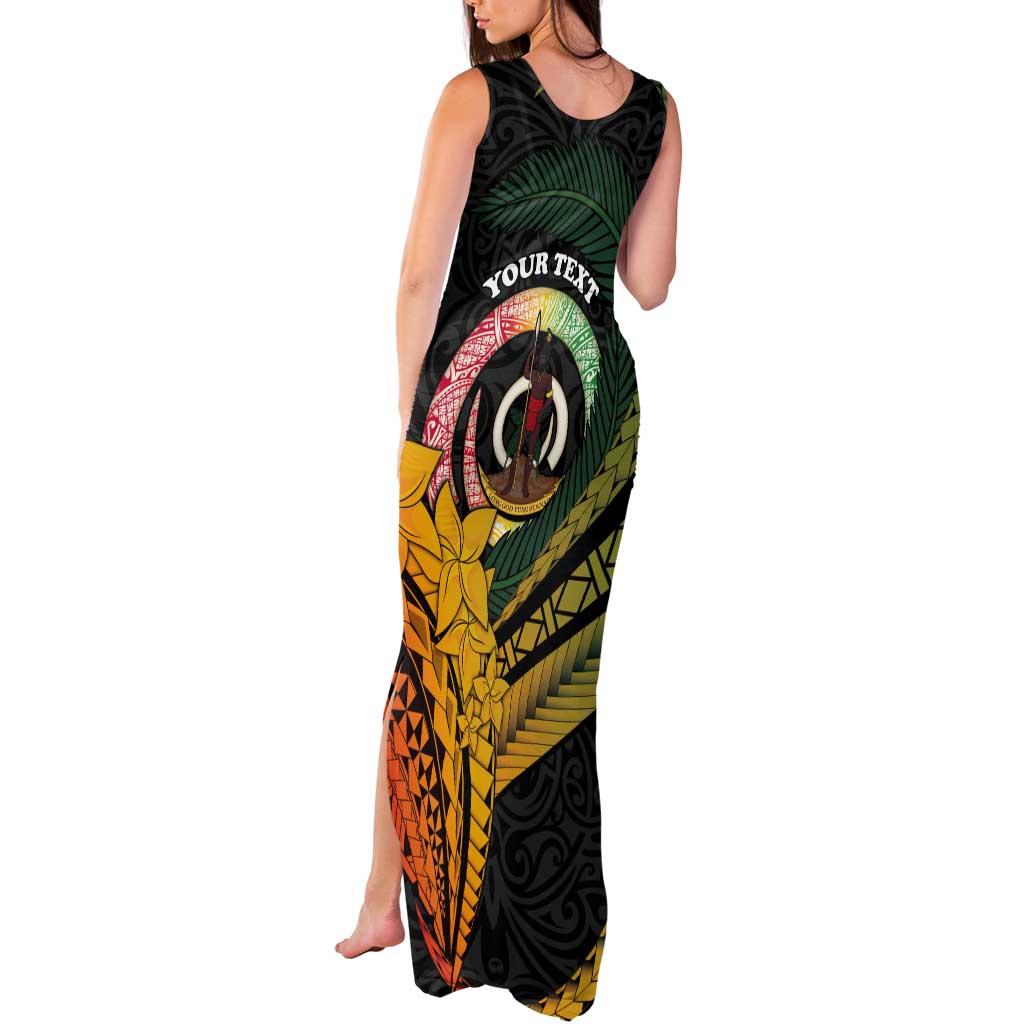 Personalised Vanuatu Independence Day Tank Maxi Dress July 30 Pig Tusk Long God Yumi Stanap