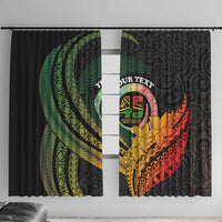 Personalised Vanuatu Independence Day Window Curtain July 30 Pig Tusk Long God Yumi Stanap