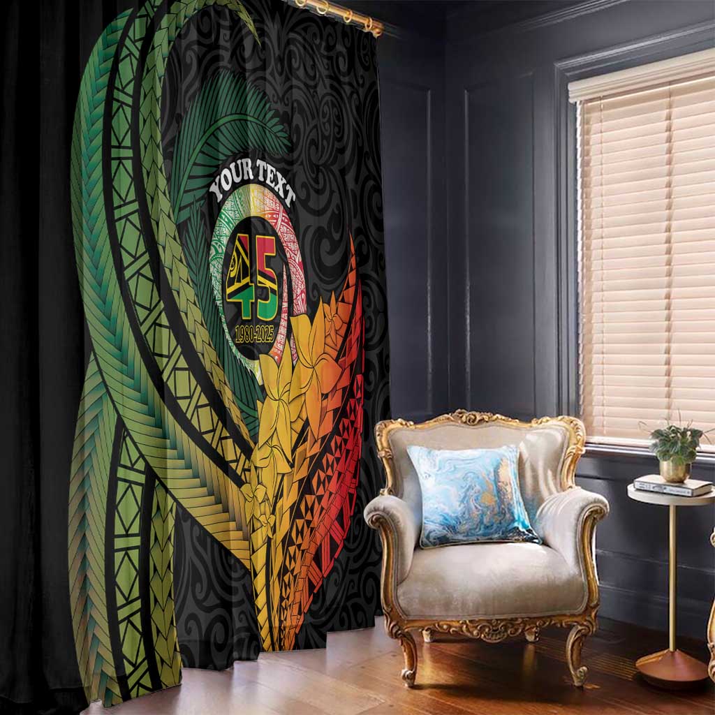 Personalised Vanuatu Independence Day Window Curtain July 30 Pig Tusk Long God Yumi Stanap