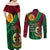 Halo Vanuatu Couples Matching Off Shoulder Maxi Dress and Long Sleeve Button Shirt Happy 45th Independence Anniversary
