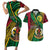 Halo Vanuatu Couples Matching Short Sleeve Bodycon Dress and Hawaiian Shirt Happy 45th Independence Anniversary