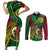 Halo Vanuatu Couples Matching Short Sleeve Bodycon Dress and Long Sleeve Button Shirt Happy 45th Independence Anniversary