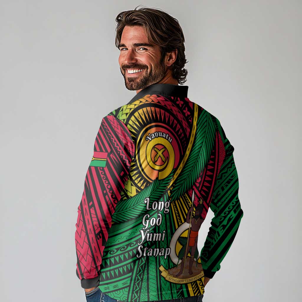 Halo Vanuatu Long Sleeve Polo Shirt Happy 45th Independence Anniversary