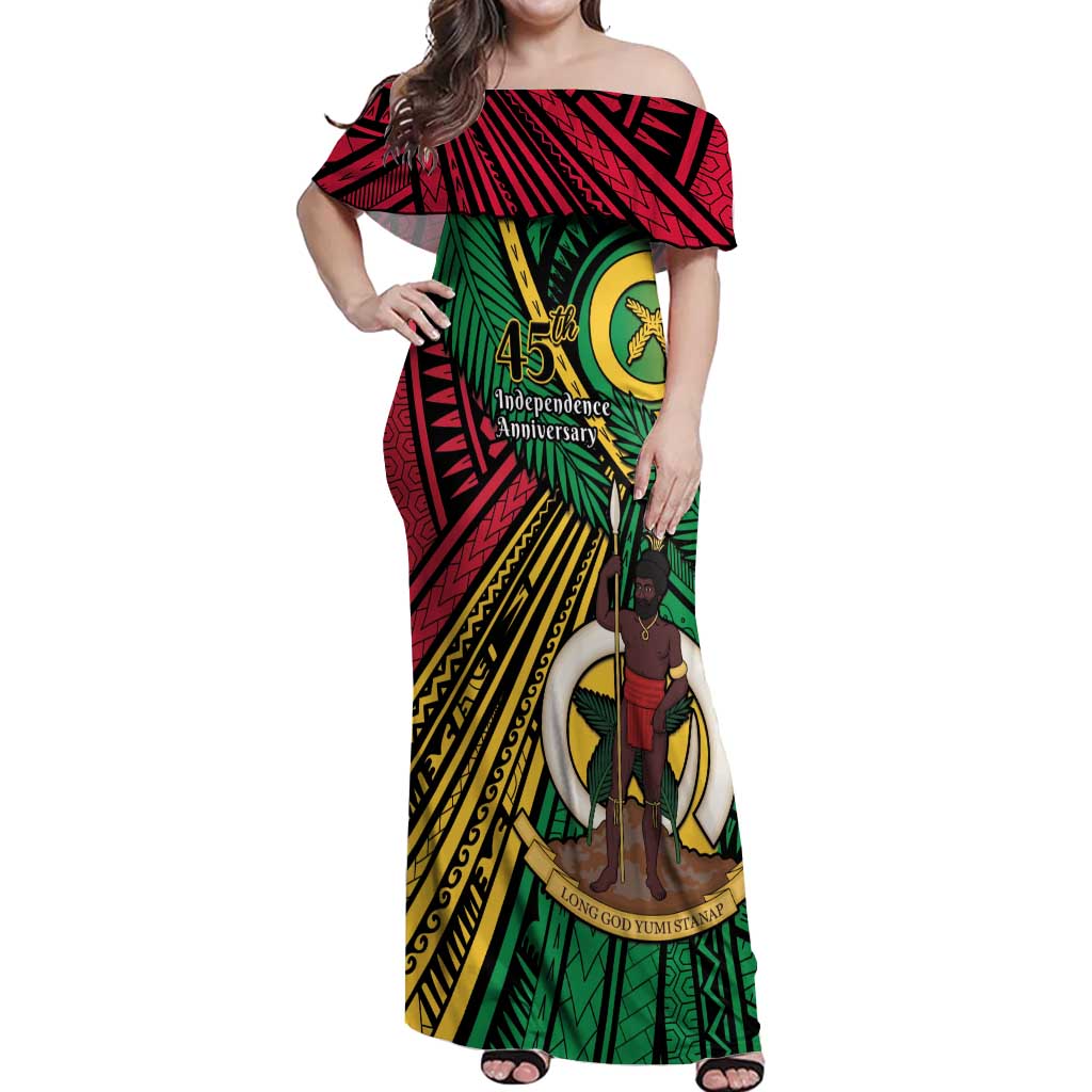 Halo Vanuatu Off Shoulder Maxi Dress Happy 45th Independence Anniversary