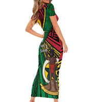 Halo Vanuatu Short Sleeve Bodycon Dress Happy 45th Independence Anniversary
