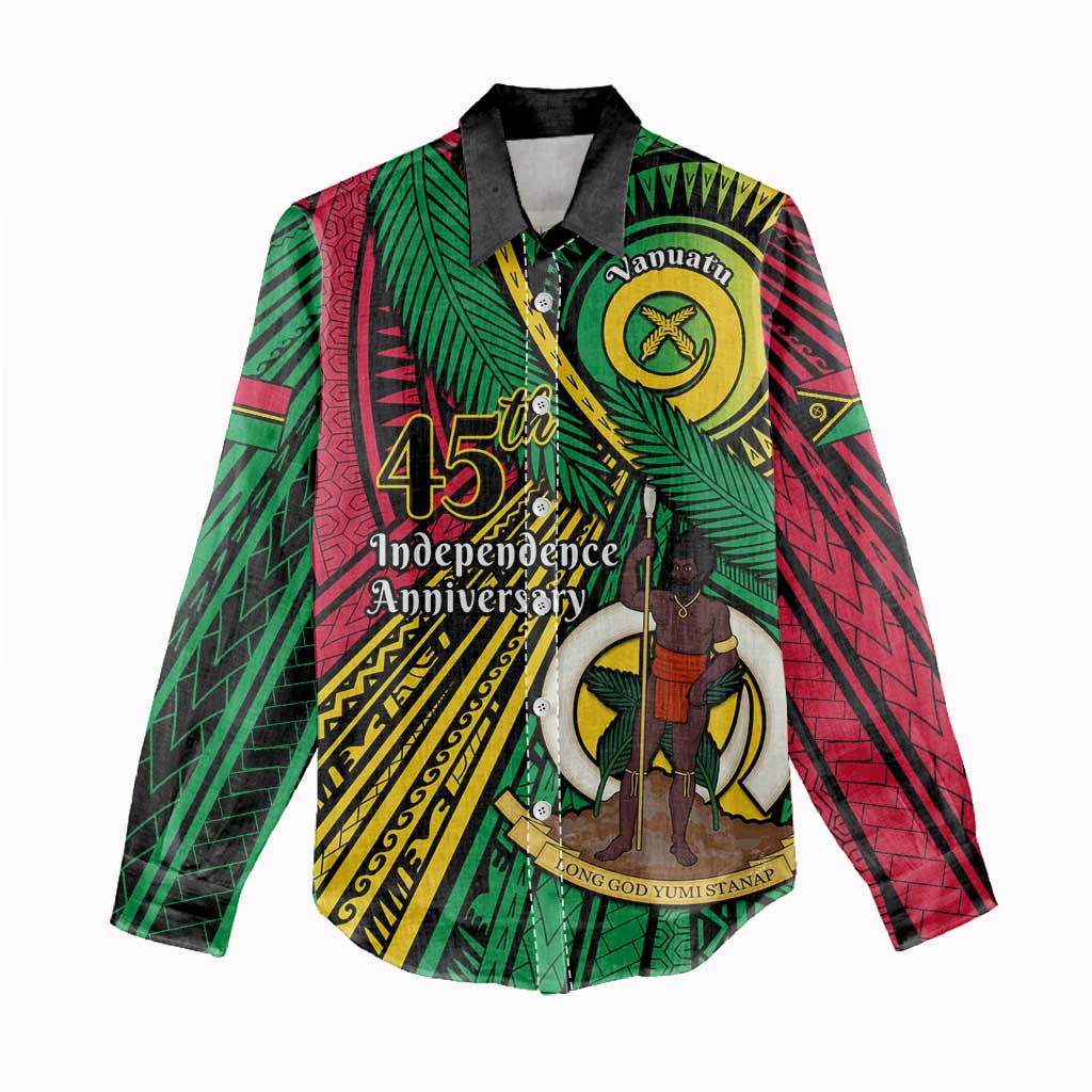 Halo Vanuatu Women Casual Shirt Happy 45th Independence Anniversary
