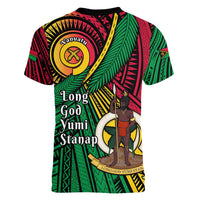 Halo Vanuatu Women V-Neck T-Shirt Happy 45th Independence Anniversary