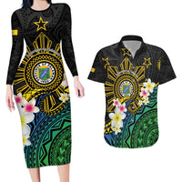 Lalawigan ng Palawan Couples Matching Long Sleeve Bodycon Dress and Hawaiian Shirt Philippines Province Land of Promise