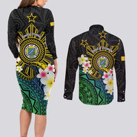 Lalawigan ng Palawan Couples Matching Long Sleeve Bodycon Dress and Long Sleeve Button Shirt Philippines Province Land of Promise