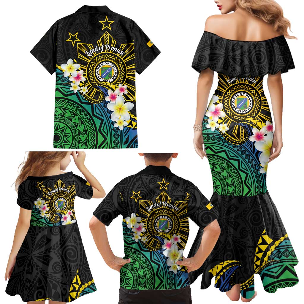 Lalawigan ng Palawan Family Matching Mermaid Dress and Hawaiian Shirt Philippines Province Land of Promise