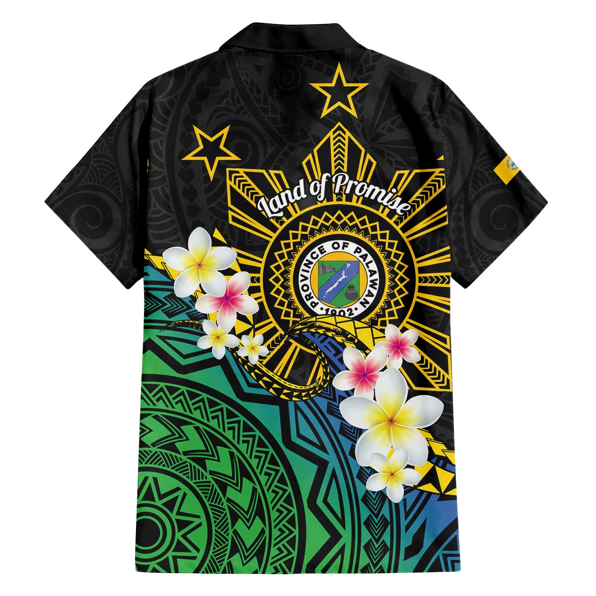 Lalawigan ng Palawan Family Matching Off The Shoulder Long Sleeve Dress and Hawaiian Shirt Philippines Province Land of Promise