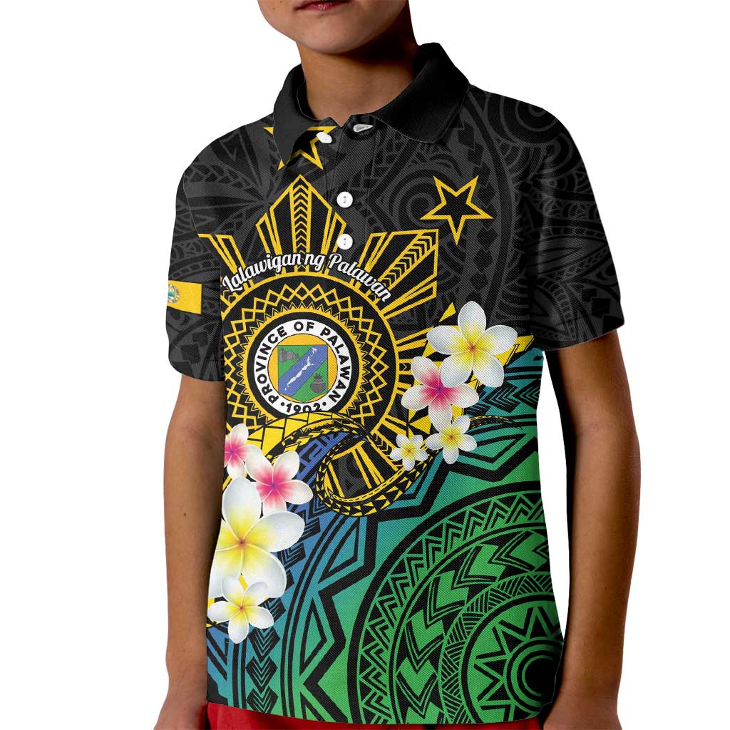 Lalawigan ng Palawan Kid Polo Shirt Philippines Province Land of Promise LT14 Kid Black - Polynesian Pride