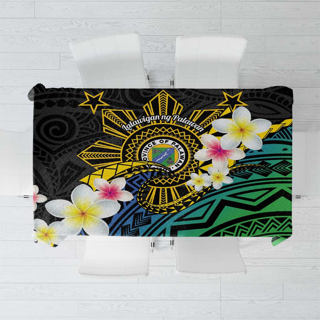 Lalawigan ng Palawan Tablecloth Philippines Province Land of Promise LT14 Black - Polynesian Pride
