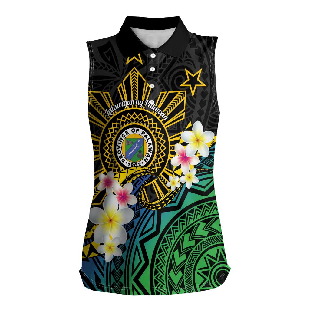 Lalawigan ng Palawan Women Sleeveless Polo Shirt Philippines Province Land of Promise