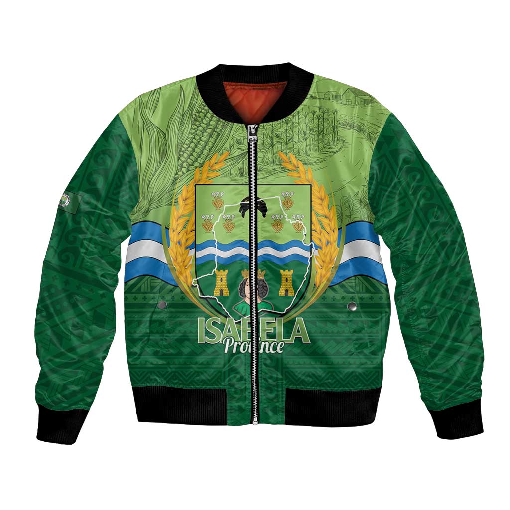 Isabela Philippines Bomber Jacket Queen Province Of The North LT14 Unisex Green - Polynesian Pride