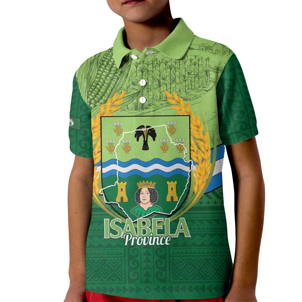 Isabela Philippines Kid Polo Shirt Queen Province Of The North LT14 Kid Green - Polynesian Pride
