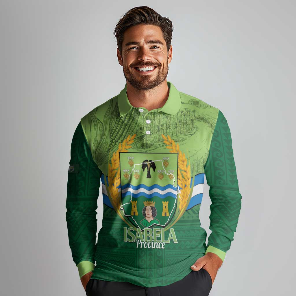 Isabela Philippines Long Sleeve Polo Shirt Queen Province Of The North