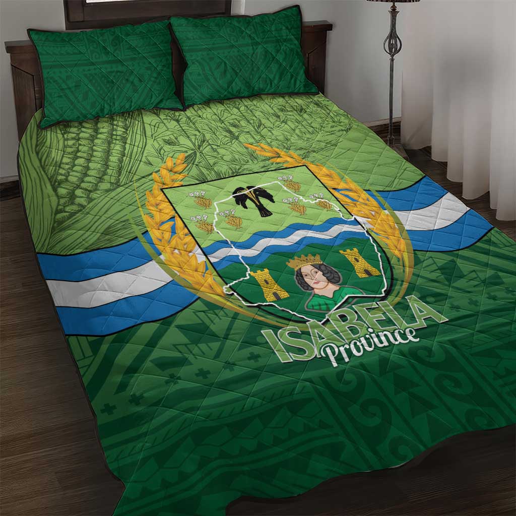 Isabela Philippines Quilt Bed Set Queen Province Of The North LT14 Green - Polynesian Pride