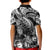 Personalised Polynesian Kid Polo Shirt Tribal Honu Turtle with Hibiscus White Version LT14 - Polynesian Pride