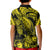 Personalised Polynesian Kid Polo Shirt Tribal Honu Turtle with Hibiscus Gold Version LT14 - Polynesian Pride
