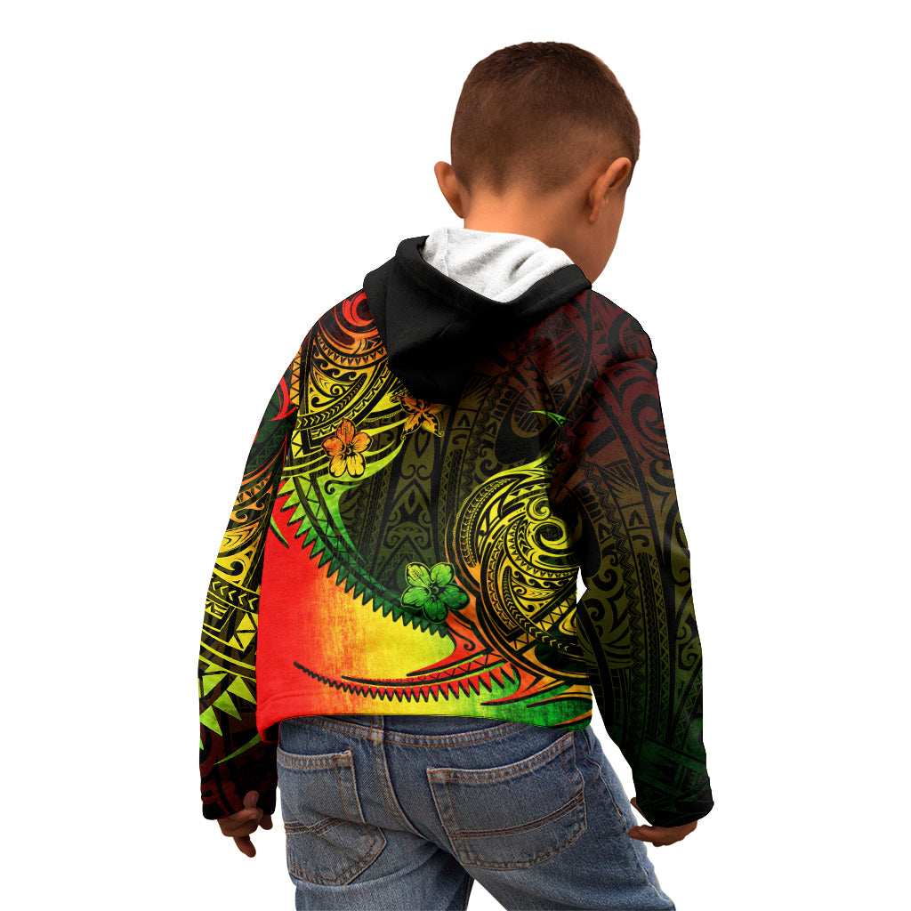 Personalised Polynesian Tribal Kid Hoodie Unique Reggae LT14 - Polynesian Pride