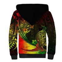 Personalised Polynesian Tribal Sherpa Hoodie Unique Reggae LT14 - Polynesian Pride