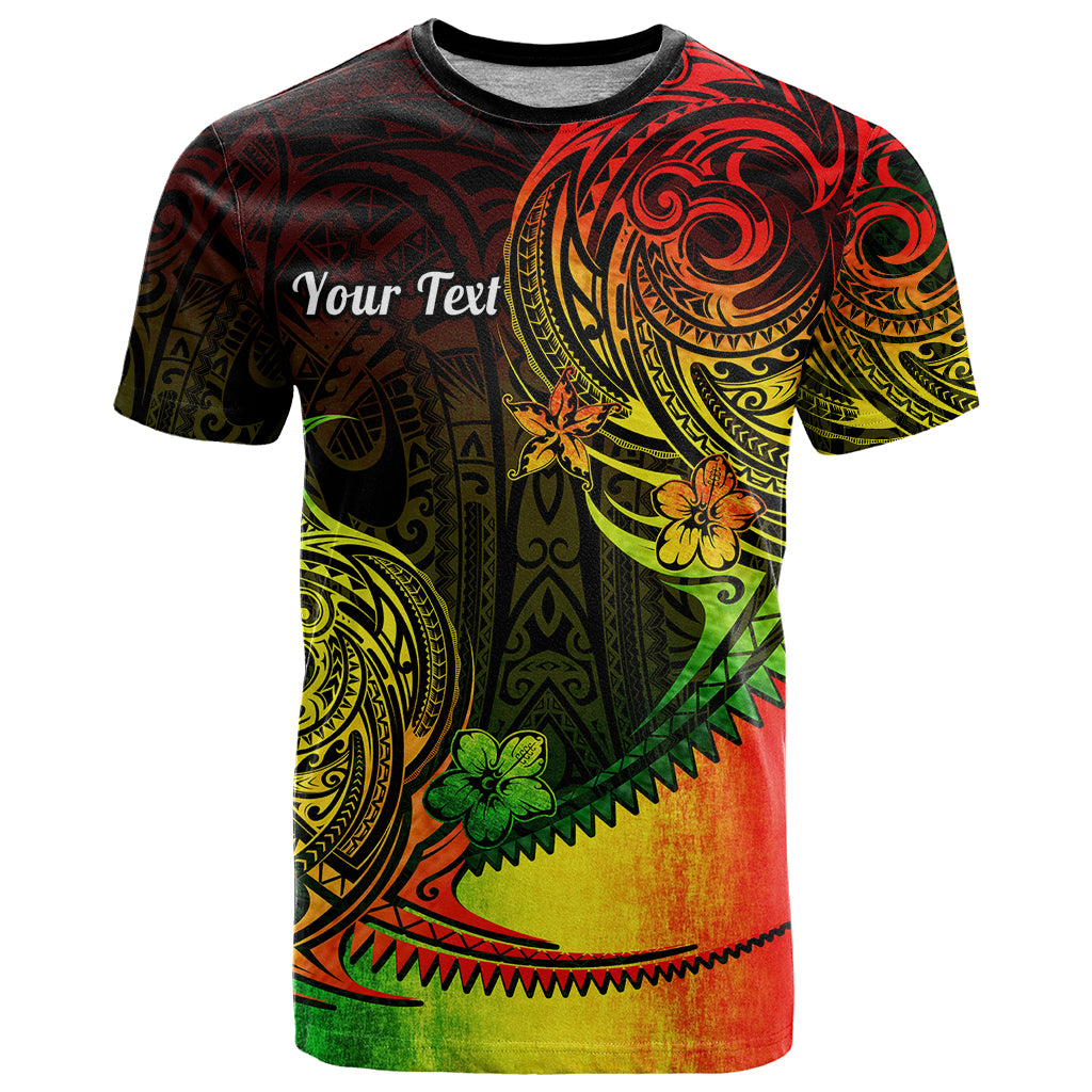 Custom Polynesian Tribal T Shirt Unique Reggae LT14 Reggae - Polynesian Pride