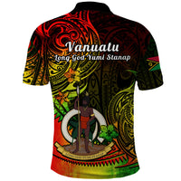 Polynesian Pride Vanuatu Polo Shirt Reggae Polynesia Long God Yumi Stanap LT14 - Polynesian Pride