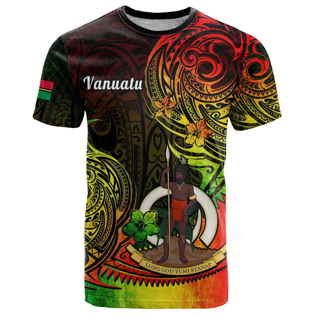 Polynesian Pride Vanuatu T Shirt Reggae Polynesia Long God Yumi Stanap LT14 Reggae - Polynesian Pride