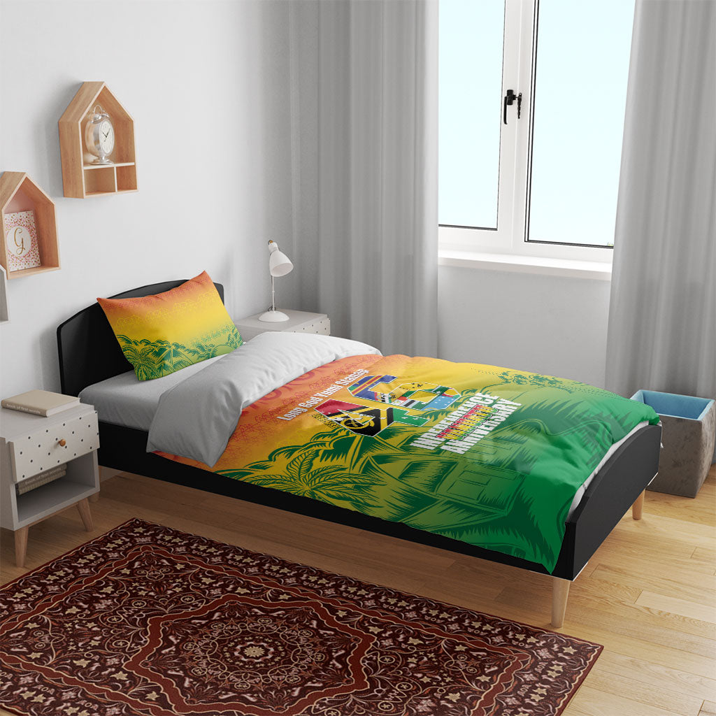 Vanuatu Indipendens Dei Bedding Set Yumi 46th Independence Anniversary