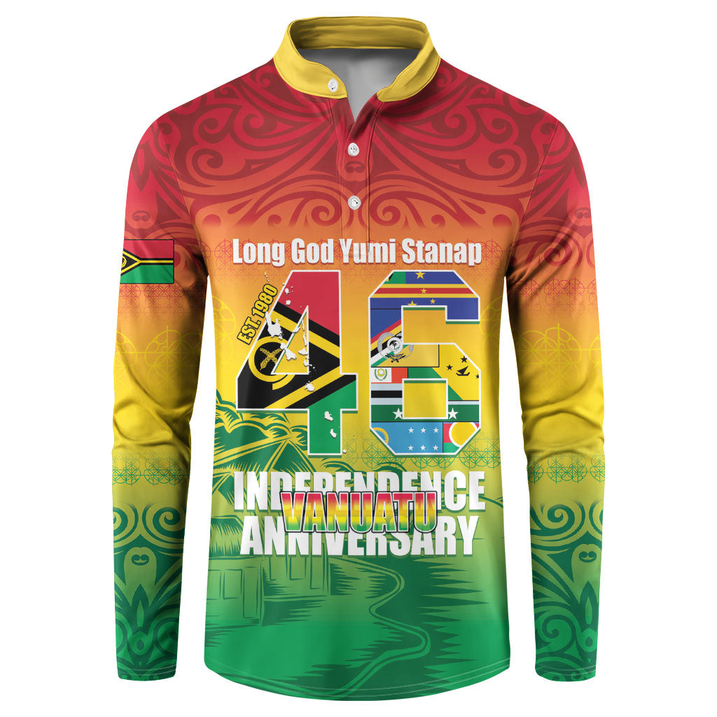Vanuatu Indipendens Dei Button Sweatshirt Yumi 46th Independence Anniversary LT14 Reggae - Polynesian Pride
