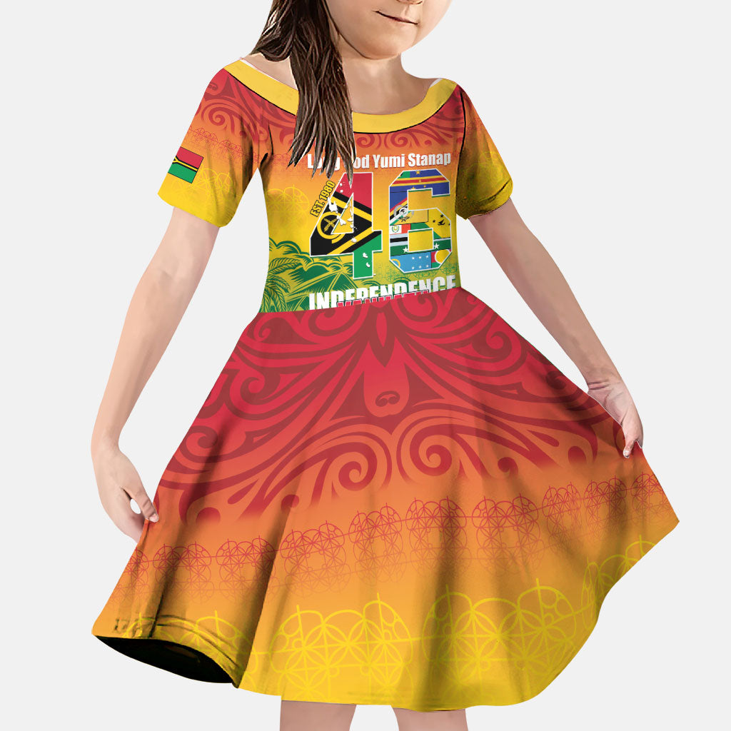 Vanuatu Indipendens Dei Family Matching Summer Maxi Dress and Hawaiian Shirt Yumi 46th Independence Anniversary