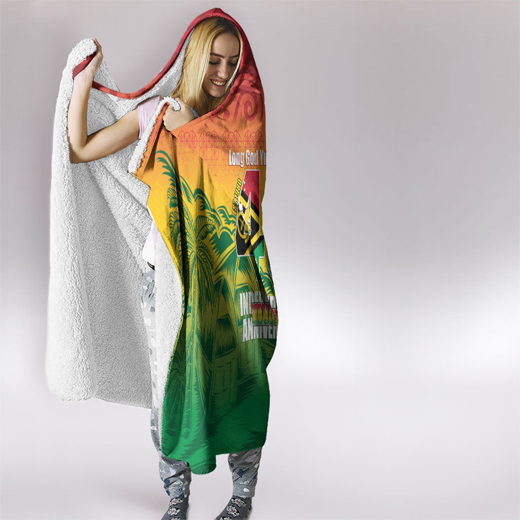 Vanuatu Indipendens Dei Hooded Blanket Yumi 46th Independence Anniversary