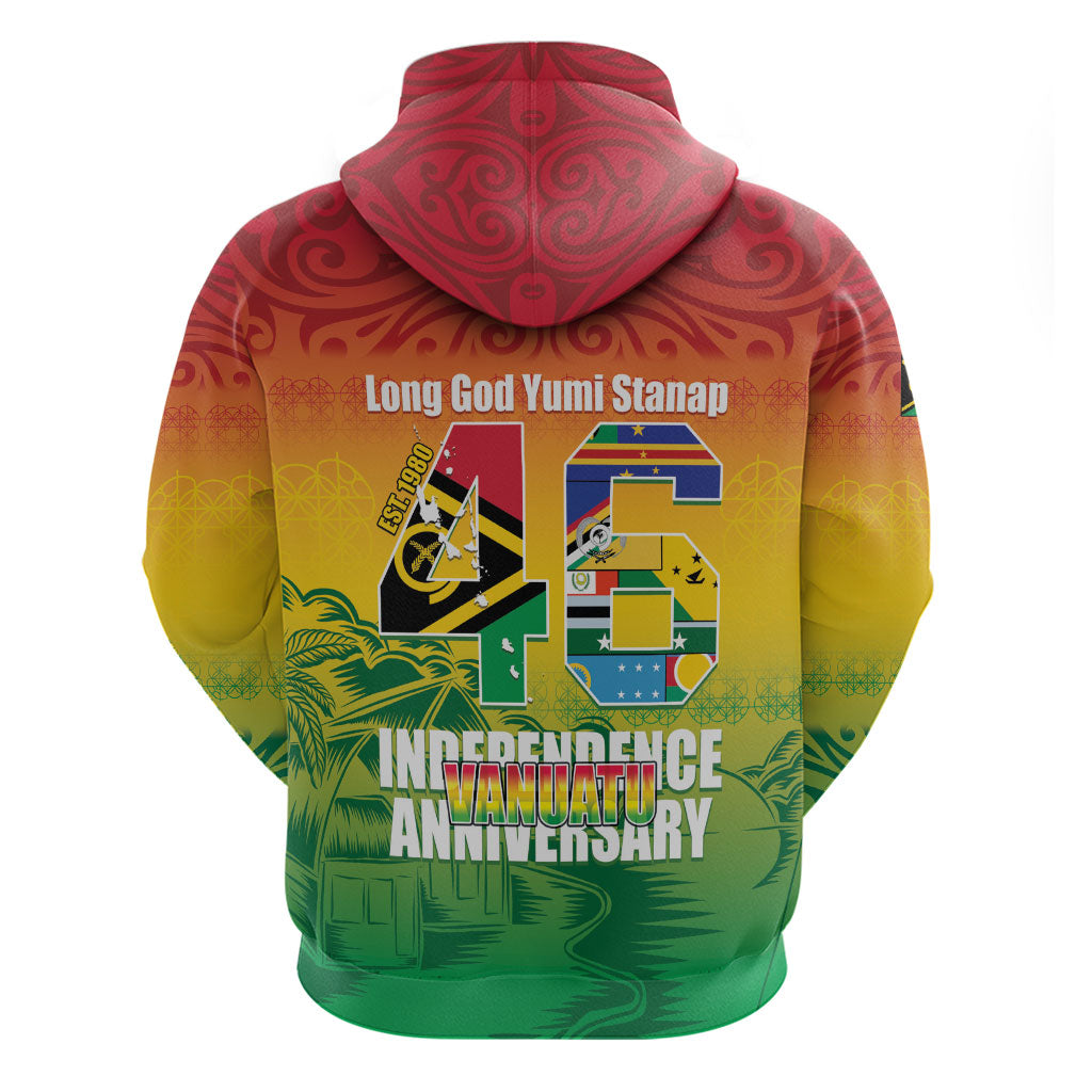 Vanuatu Indipendens Dei Hoodie Yumi 46th Independence Anniversary LT14 - Polynesian Pride
