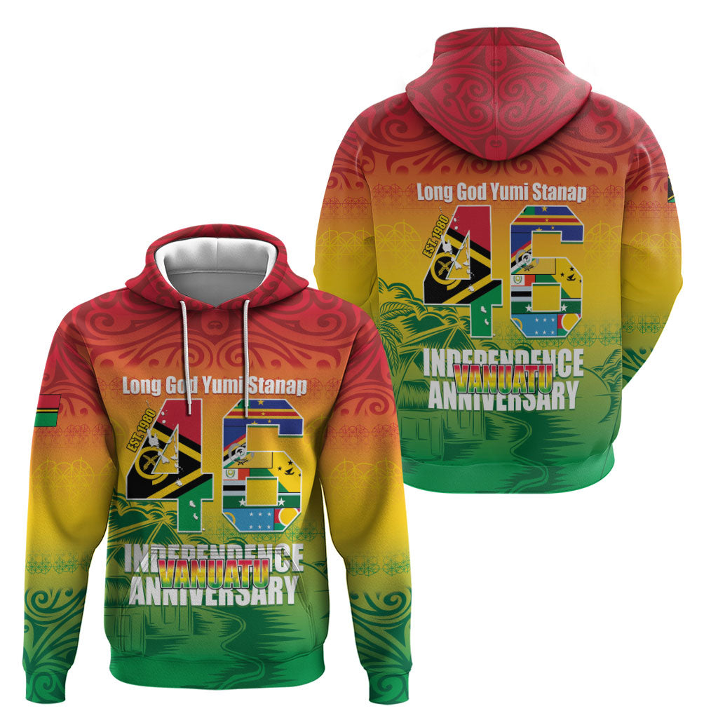 Vanuatu Indipendens Dei Hoodie Yumi 46th Independence Anniversary LT14 - Polynesian Pride
