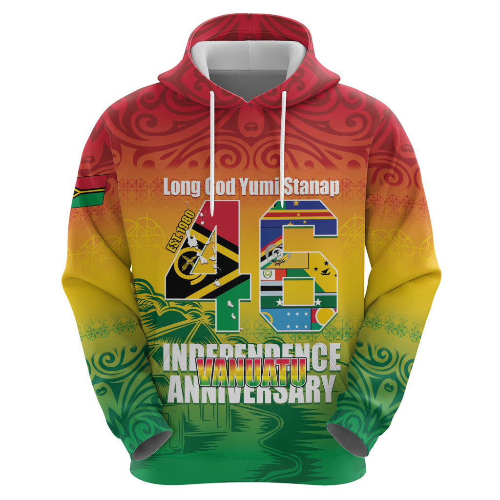 Vanuatu Indipendens Dei Hoodie Yumi 46th Independence Anniversary LT14 - Polynesian Pride