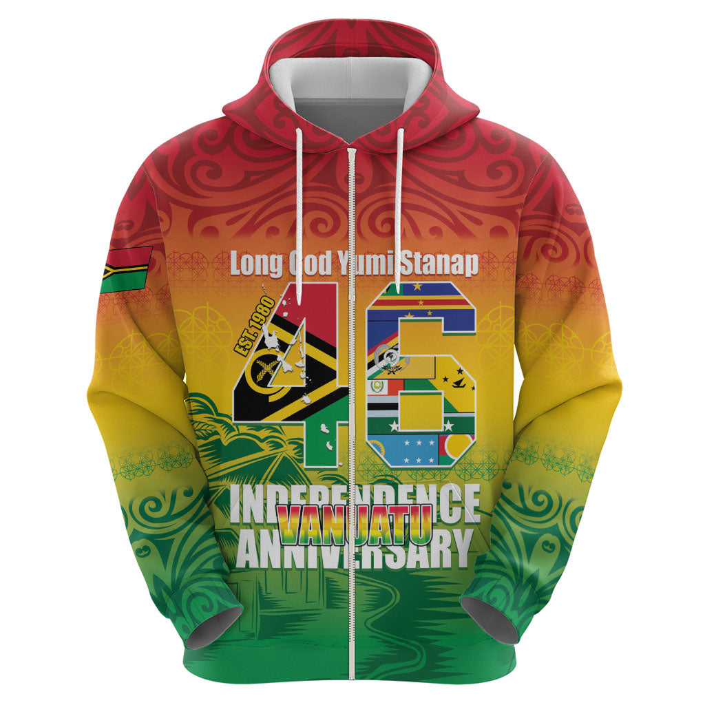 Vanuatu Indipendens Dei Hoodie Yumi 46th Independence Anniversary LT14 - Polynesian Pride